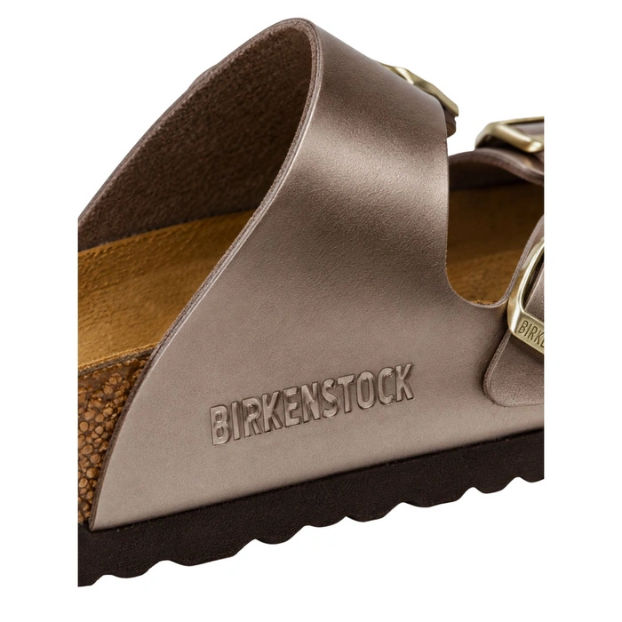 Klapki damskie Birkenstock Arizona BS skórzane metaliczne brązowe r. 37