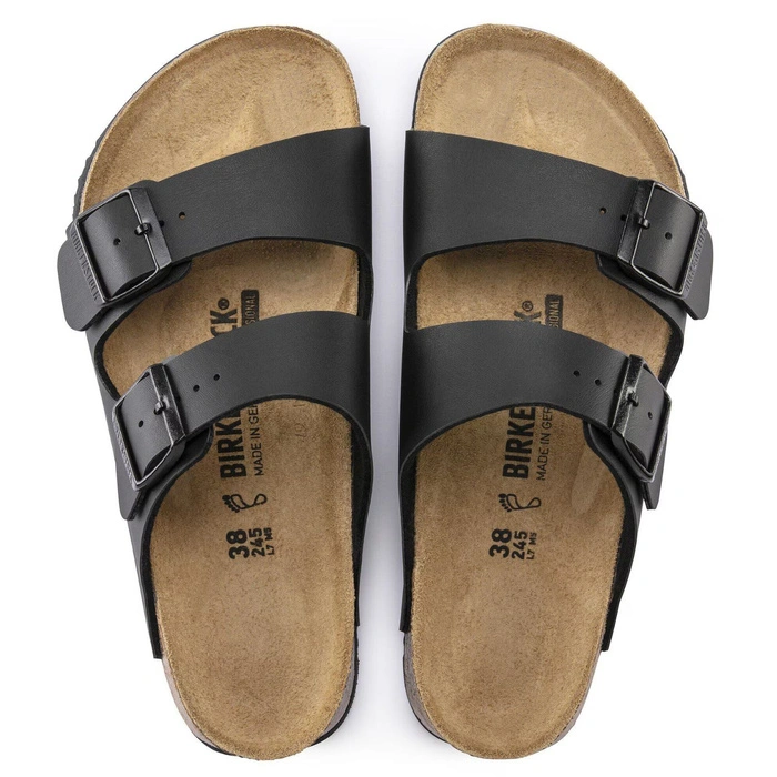 Klapki damskie Birkenstock Arizona skórzane Birko-Flor czarne r. 38