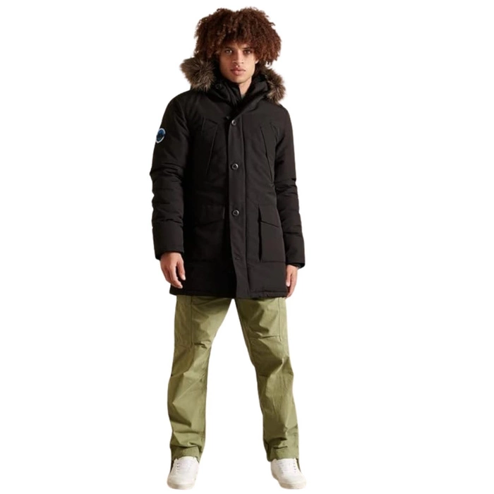 Kurtka męska Superdry Everest parka zimowa czarna