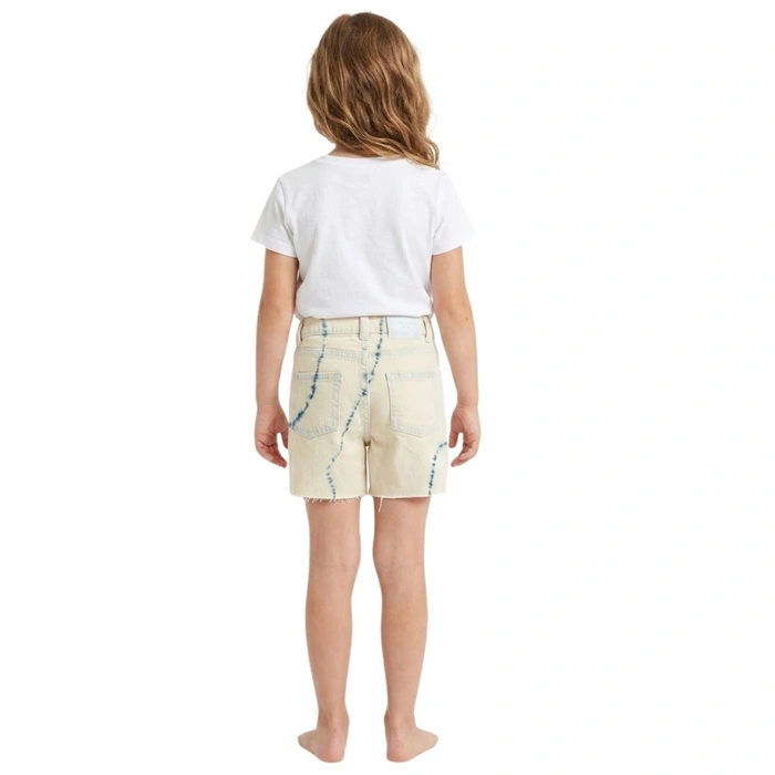 Spodenki krótkie dziewczęce ZARA jeansowe ecru szorty r. 116