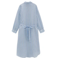 Sukienka damska Zara midi koszulowa oversize niebieska