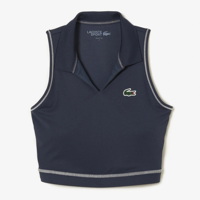 Top sportowy Lacoste Sport koszulka bez rękawów granatowa r. XS