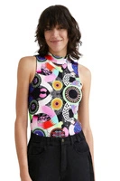 Body damski Desigual x M. Christian Lacroix Niza prążkowy wzorzysty r. XL
