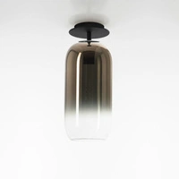 Lampa sufitowa Artemide Gople Mini z dmuchanego szkła brązowa