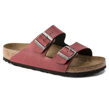 Klapki damskie Birkenstock Arizona BS skórzane birko-flor bordowe r. 43