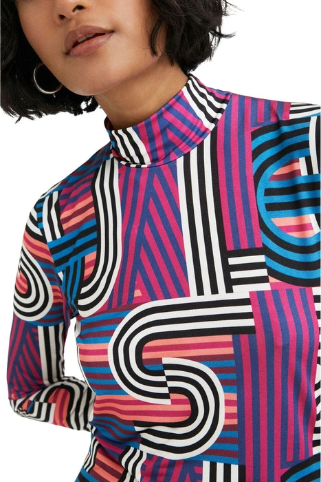 Bluzka damska Desigual Tops wzór geometryczny r. XS