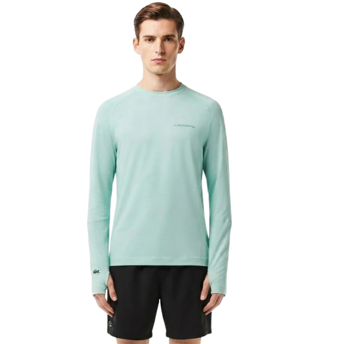 Koszulka męska Lacoste zielony longsleeve o kroju slim fit r. XS