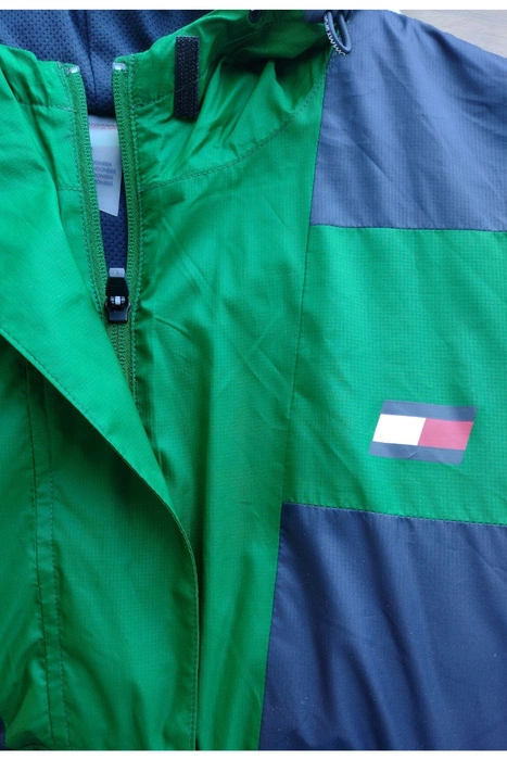 Kurtka męska Tommy Hilfiger Jeans Windbreaker przejściowa granatowo zielona r. M