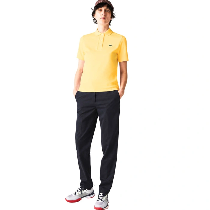 Koszulka damska Lacoste Regular Fit Polo bawełniana żółta r. XXS