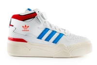 Buty damskie Adidas Forum Bonega 2B skórzane wysokie biało niebieskie 