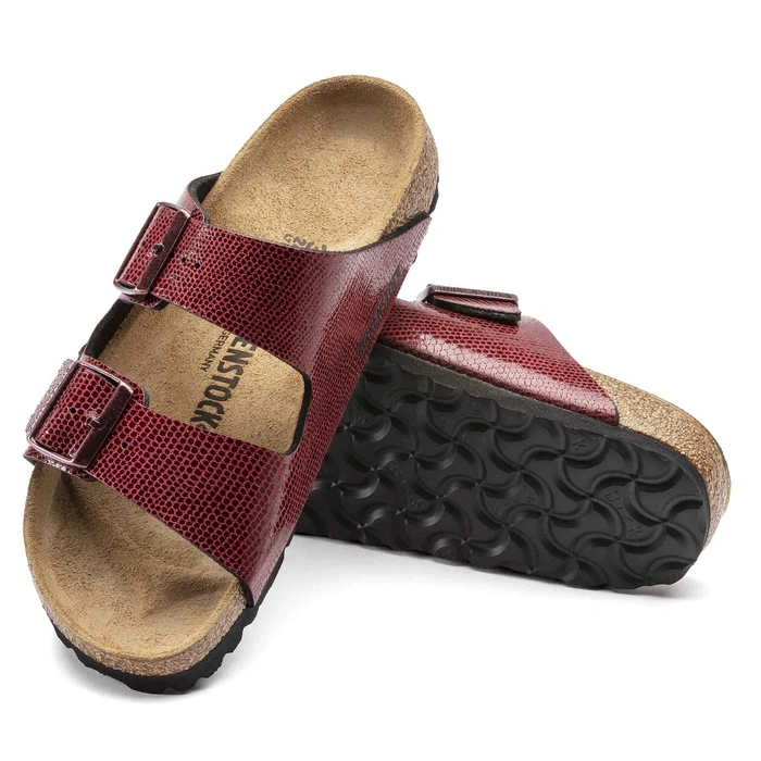 Klapki damskie Birkenstock Arizona BS regular birko-flor bordowe r. 41