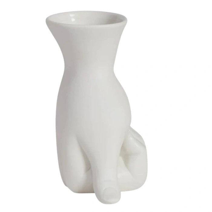 Wazon Jonathan Adler Marcel Vase biały H 15 cm