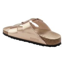 Klapki damskie Birkenstock Arizona BS narrow birko-flor różowo-złote r. 40