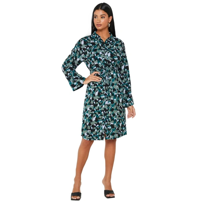 Sukienka damska Vero Moda Rie Ls zielona koszulowa r. XS
