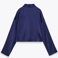 Bluza damska Zara rozpinanan granatowa r. M