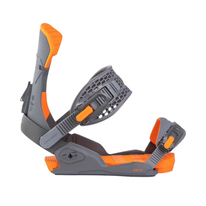Wiązania snowboardowe Drake Fifty unisex szaro-pomarańczowe r. M