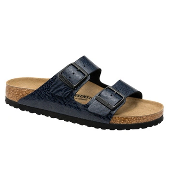 Klapki damskie Birkenstock Arizona BS birko-flor skóra węża granatowe r. 38