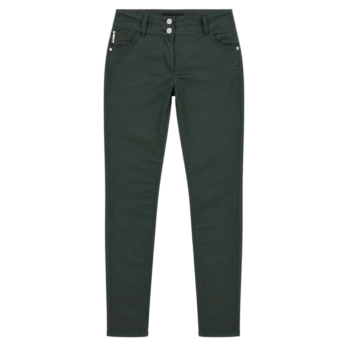 Spodnie damskie Grain de Malice ciemnozielone rurki skinny r. M