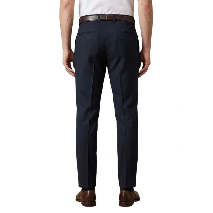 Spodnie męskie Calvin Klein garniturowe wełniane w kant slim fit r. M