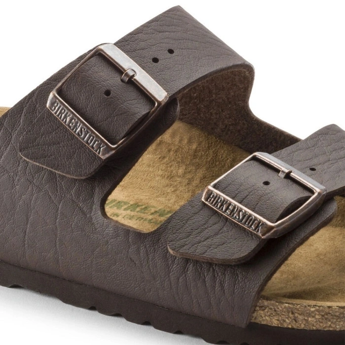 Klapki męskie Birkenstock Arizona BS briko-flor vegan brązowe r. 45