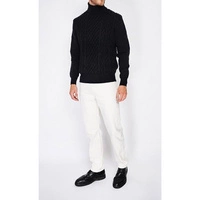 Sweter męski C&JO golf czarny ze splotem