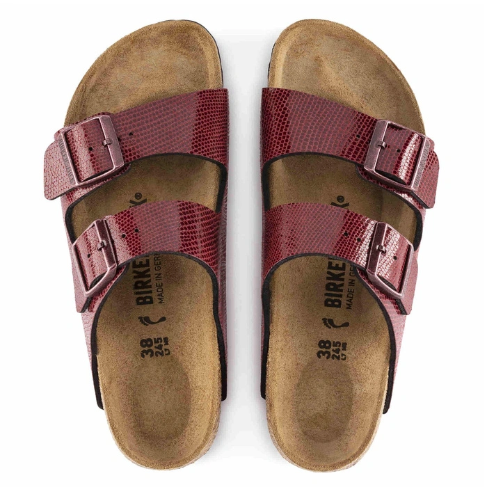 Klapki damskie Birkenstock Arizona BS regular birko-flor bordowe r. 41