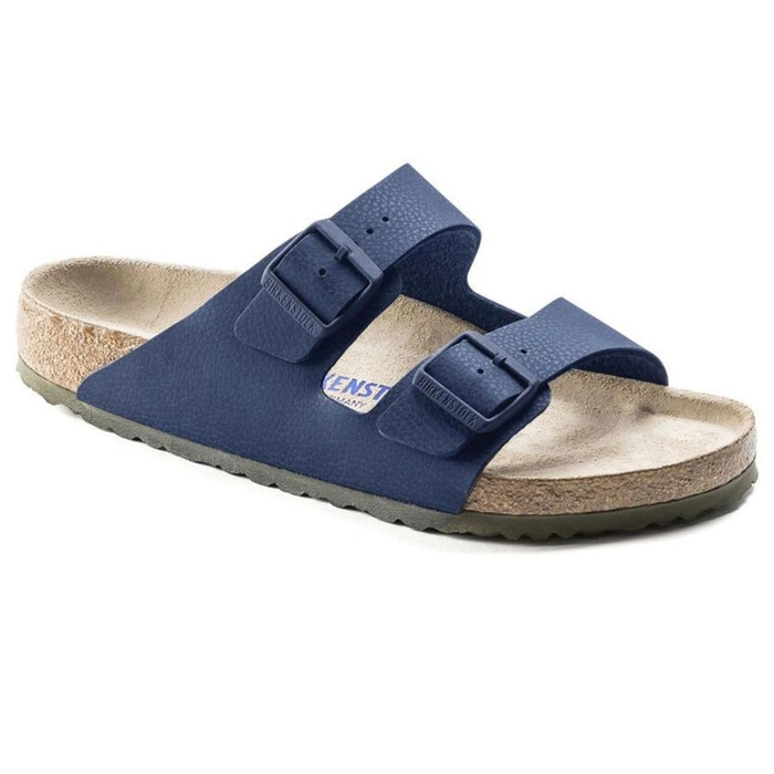 Klapki męskie Birkenstock Arizona z miękką wkładką granatowe r. 43
