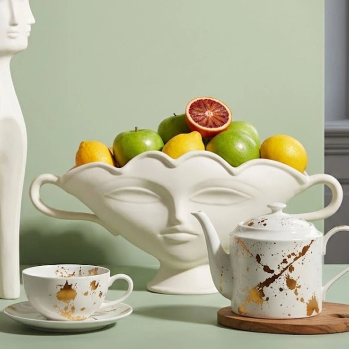 Waza porcelanowa Jonathan Adler Giuliette biała 39 cm