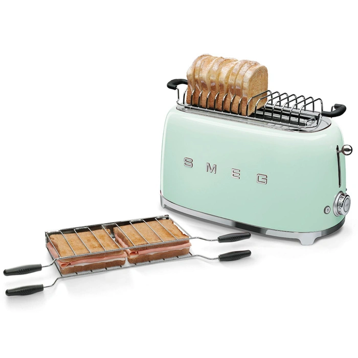 Toster na 4 kromki Smeg TSF02PGEU pastelowa zieleń 50's Style