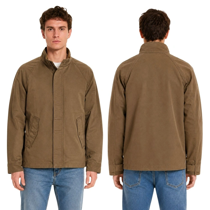 Kurtka męska Zara przejściowa casual brozowy khaki r. L