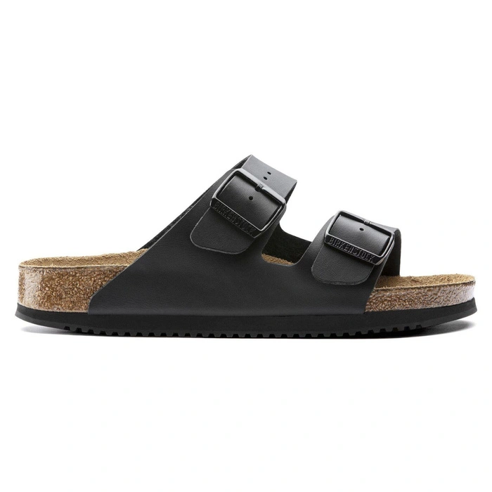 Klapki męskie Birkenstock Arizona Prof skórzane regular czarne r. 41