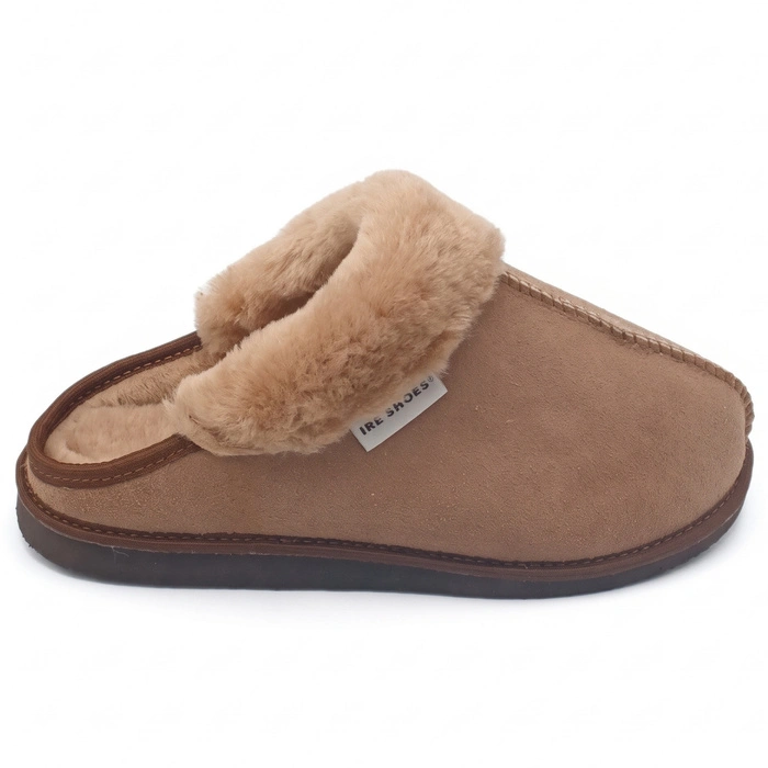 Kapcie damskie IRE SHOES ze skóry owczej naturalny kożuch futro ciepłe ręcznie szyte r. 36