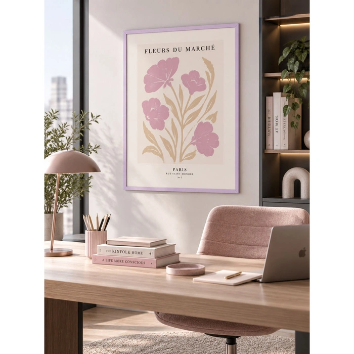 Ramka na zdjęcie plakat Poster & Frame drewniana fioletowa 50x70 cm