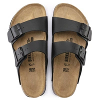 Klapki męskie Birkenstock Arizona skórzane regular czarne r. 45