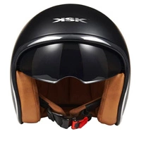 Kask motocyklowy KSK Neiva z szybą otwarty jet miejski czarny