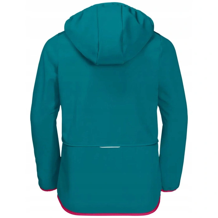 Kurtka dziecięca Jack Wolfskin Fourwinds softshell niebieska z kapturem
