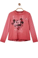 Bluzka dziecięca Desigual Love Mickey różowa z długim rękawem r. 122