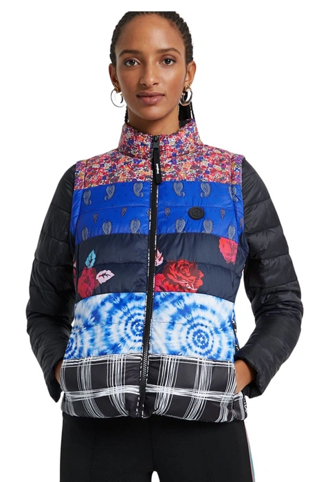 Kurtka damska Desigual Copenhagen przejściowa czarna bezrękawnik r. XS