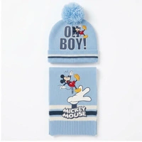 Komplet czapka szalik Disney Myszka Mickey zimowa jesienna dziecięcy r. 50