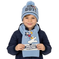 Komplet czapka szalik Disney Myszka Mickey zimowa jesienna dziecięcy r. 50