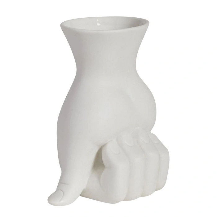 Wazon Jonathan Adler Marcel Vase biały H 15 cm