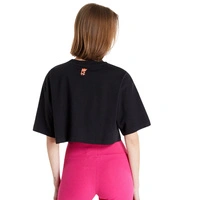 Koszulka damska Adidas Love Unites czarny crop top z logo