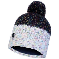 Czapka damska Buff Janna Knitted&Polar beanie zimowa z pomponem granatowa