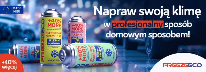 Zestaw FreezeEco 2x 3 w 1 zamiennik R134a czynnik do klimatyzacji z olejem i uszczelniaczem + przewód + Mikrofibra