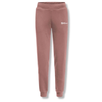 Spodnie damskie Jack Wolfskin Essential dresowe różowe bawełniane