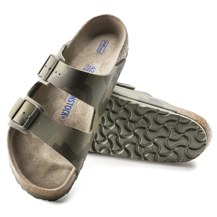 Klapki męskie Birkenstock Arizona bs regular z miękką wkładką moro r. 45
