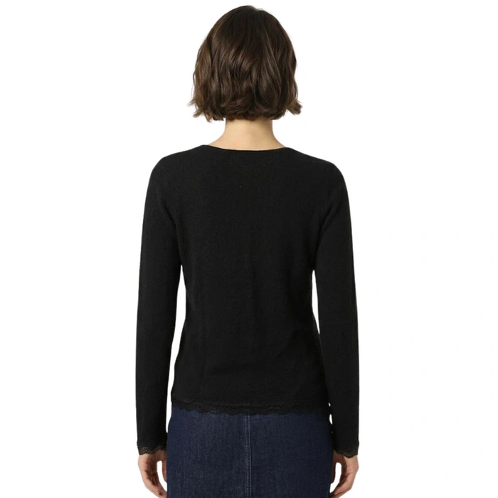 Sweter damska Naf Naf Alina czarny zapinany