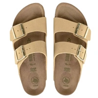 Klapki damskie Birkenstock Arizona BS birko-flor vegan beżowe r. 38