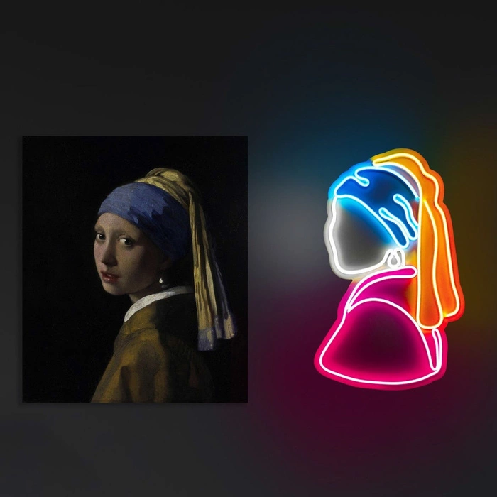 Neon LED Evila Originals Dziewczyna z Perłą dekoracja ścienna