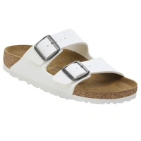 Klapki damskie Birkenstock Arizona BS skórzane birko-flor białe r. 43